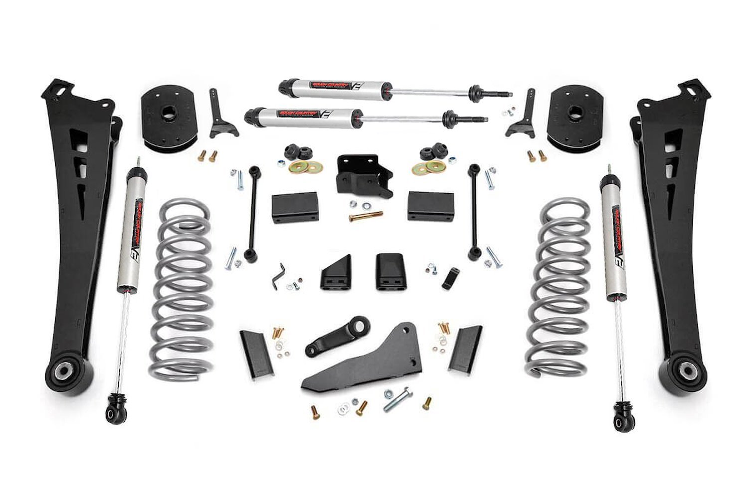 37370 5in Dodge Suspension Lift Kit Coil Springs Radius Arms and V2 Shocks