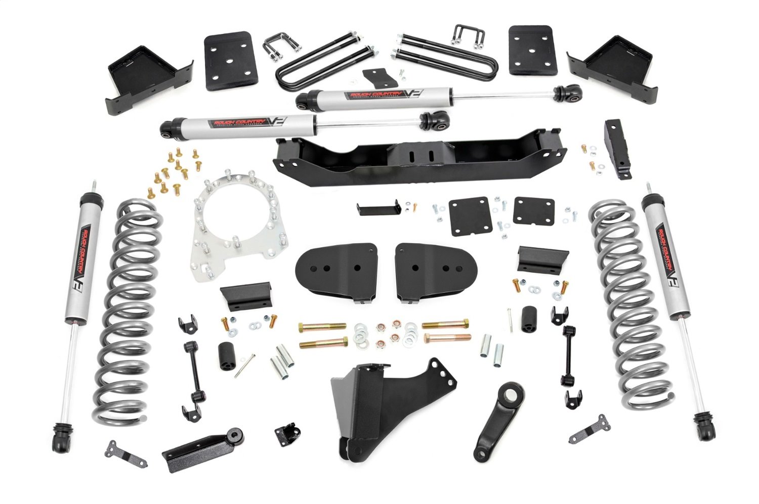 43770 Suspension Lift Kit w/Shocks; 6 in. Lift; V2 Monotube Shocks; No Overload; 3.5 in. Axle Diameter;