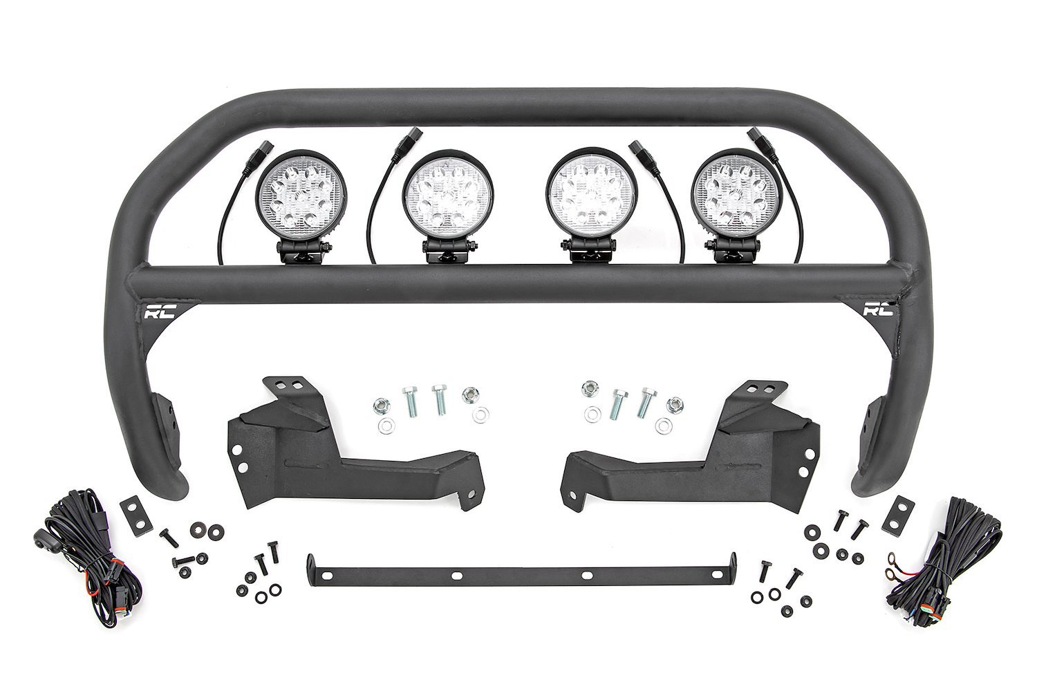 51044 Ford Nudge Bar w/4in Round LEDs (2021