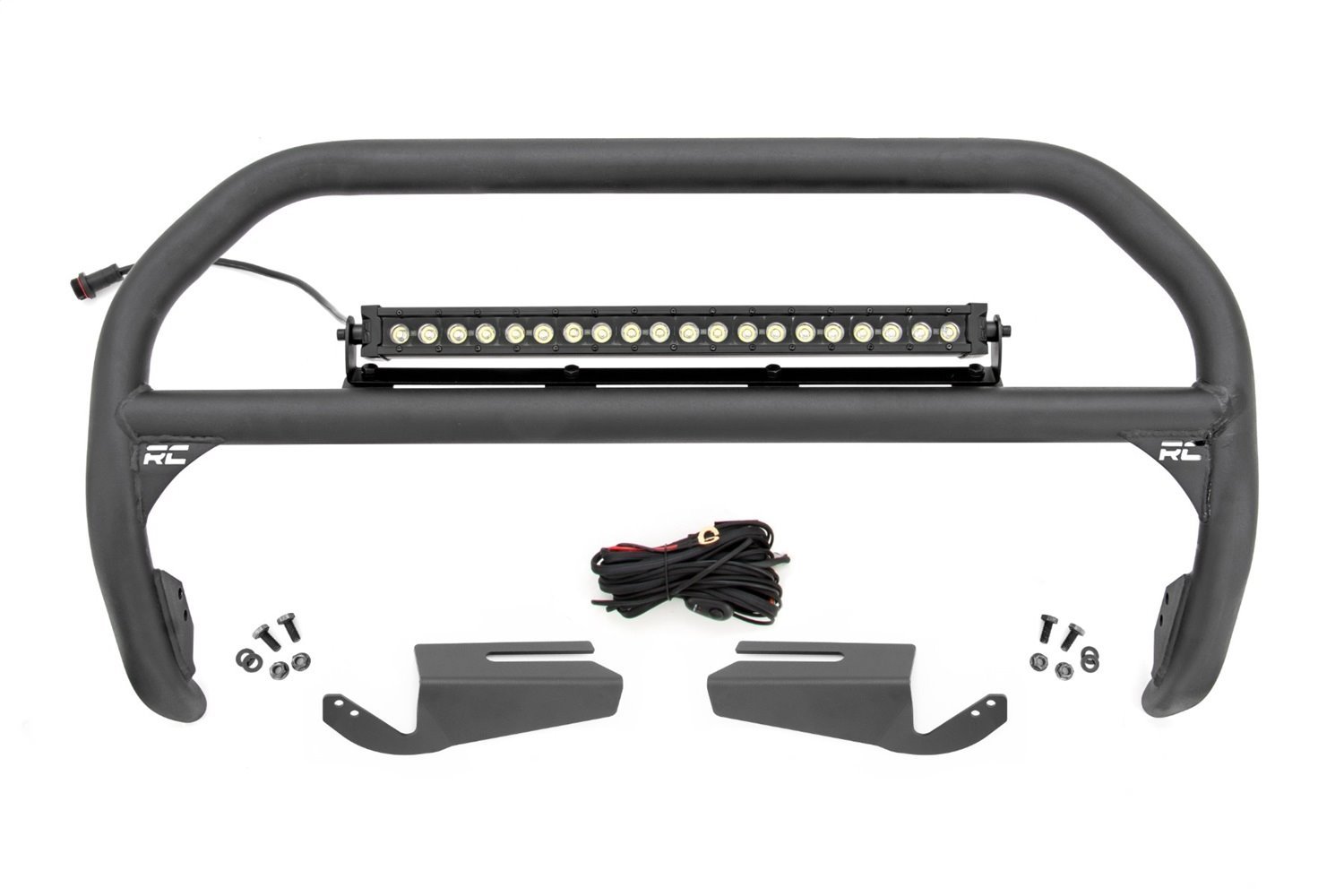 51102 Nudge Bar, 20 in. BLK DRL Single Row LED, OE Modular Steel, Fits Select Ford Bronco