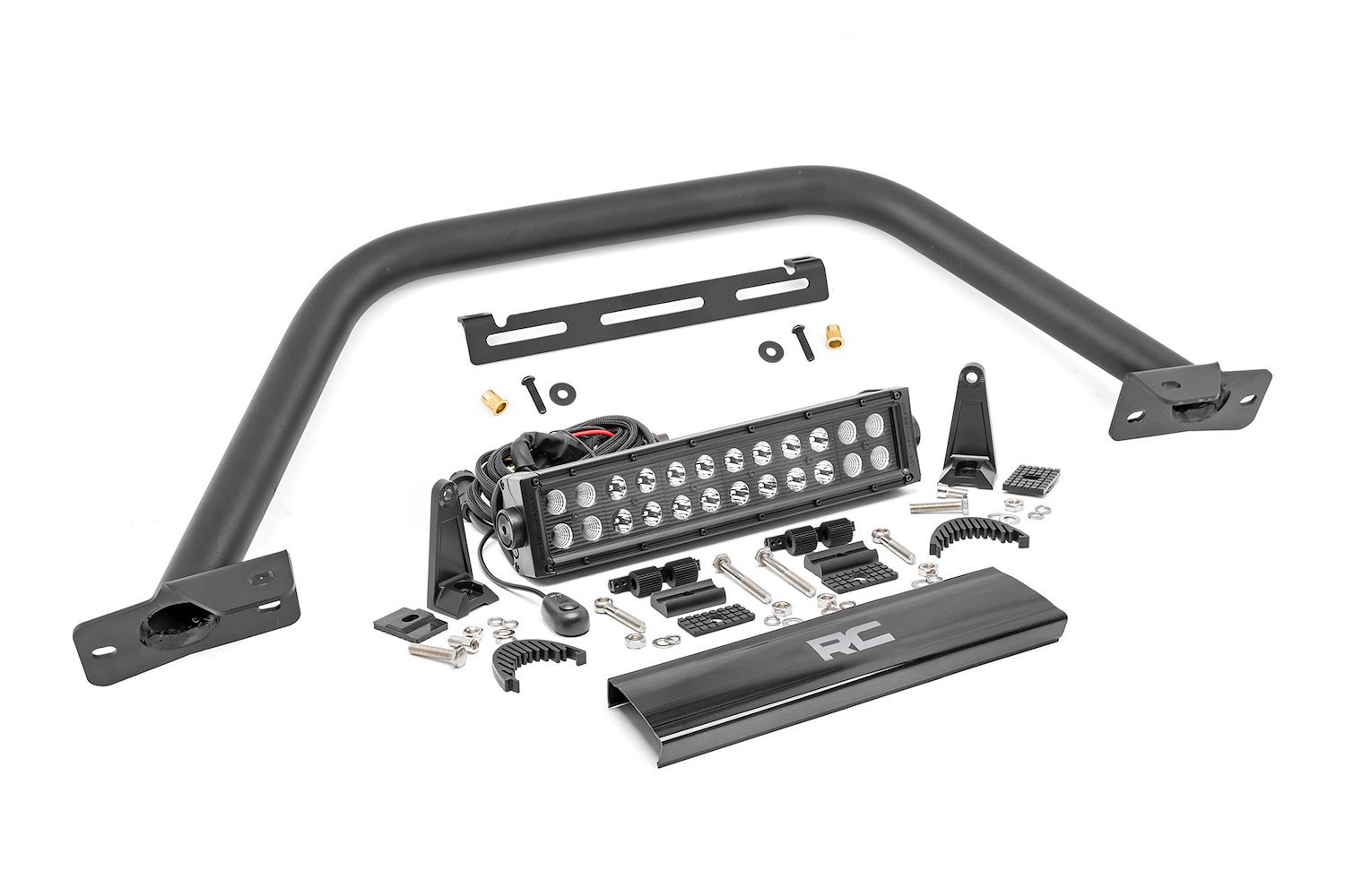 51118 Safari Bar, 12" LED Light Bar, Black, Dual Row, OE Modular Steel, Fits Select Ford Bronco