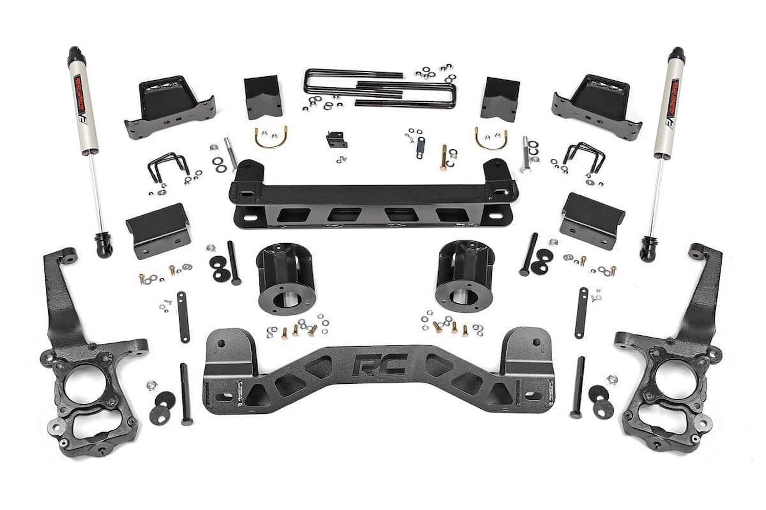 55370 6in Ford Suspension Lift Kit w/V2 Shocks