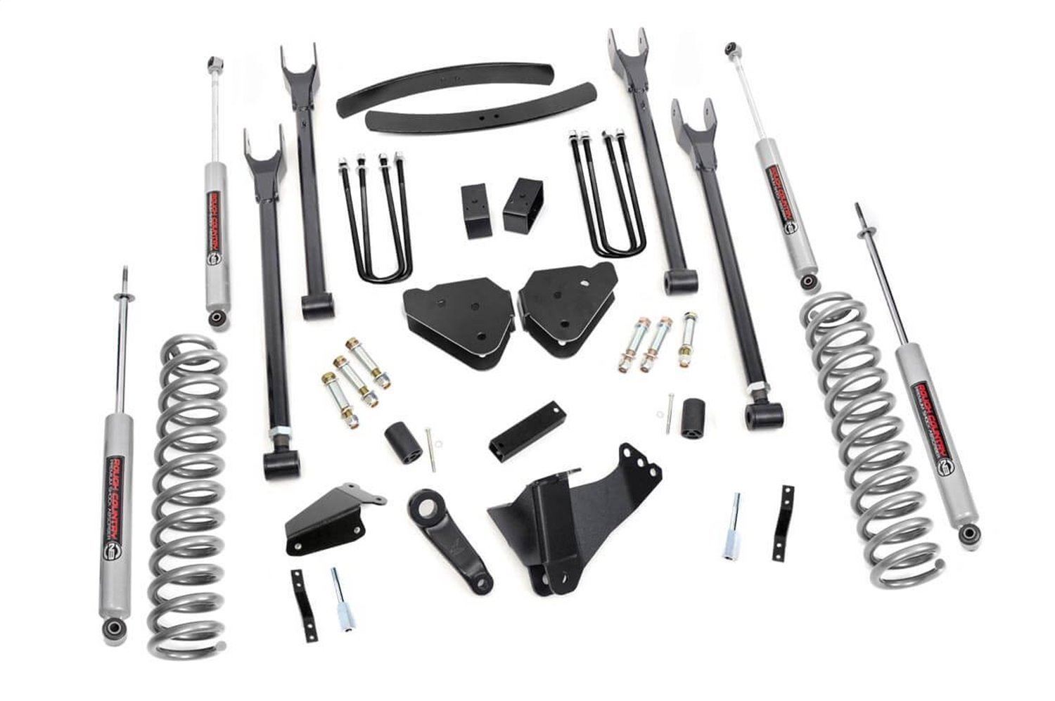 581.20 6 in. Lift Kit, Gas, 4 Link, OVLDS, Ford Super Duty 4WD (05-07)