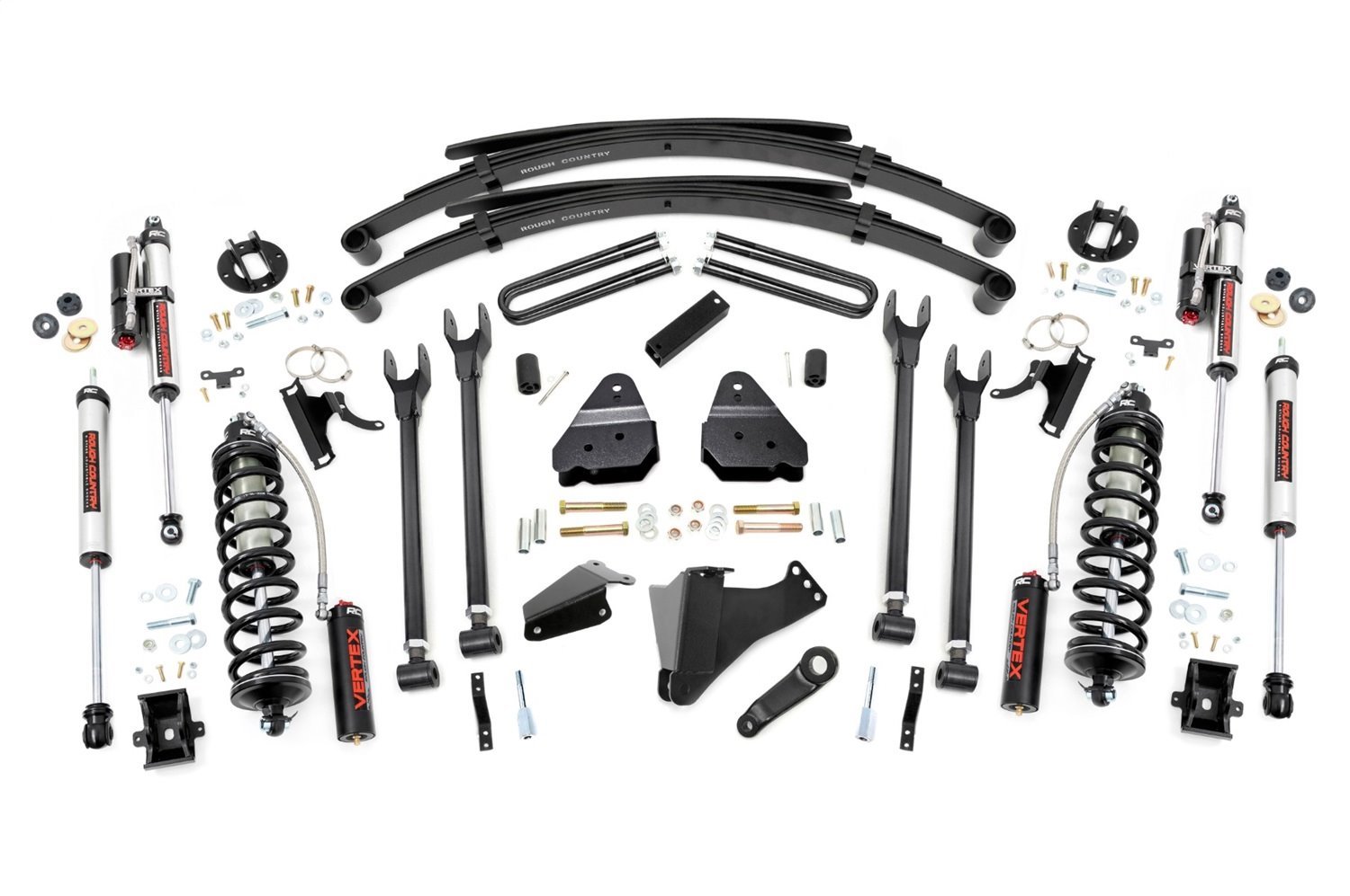 58359 6 in. Lift Kit , Gas , 4 Link , RR Spring , C/O Vertex, Ford Super Duty (05-07)