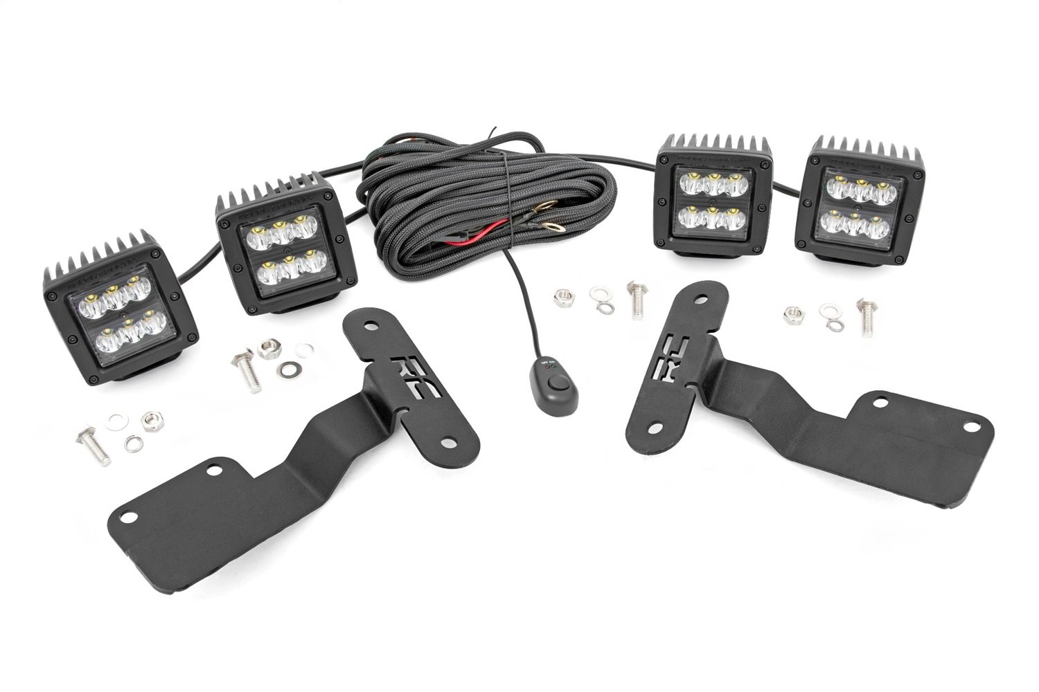 70868 Subaru 2-inch LED Lower Windshield Ditch Kit (14-18 Forester Spot Beam)
