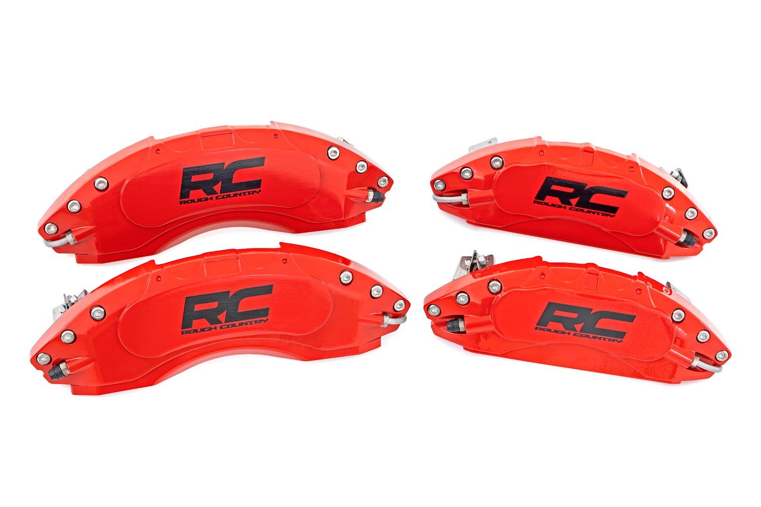 71110 Brake Caliper Covers; Front And Rear; Red;