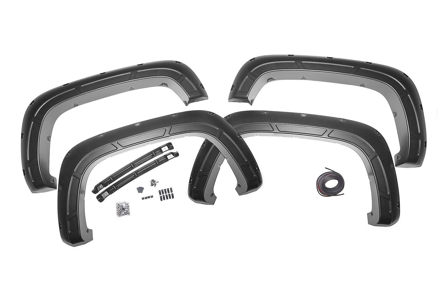 A-C12011-GAN Defender Pocket Fender Flares , Silver, Fits Select Chevy Silverado 2500 HD/3500 HD