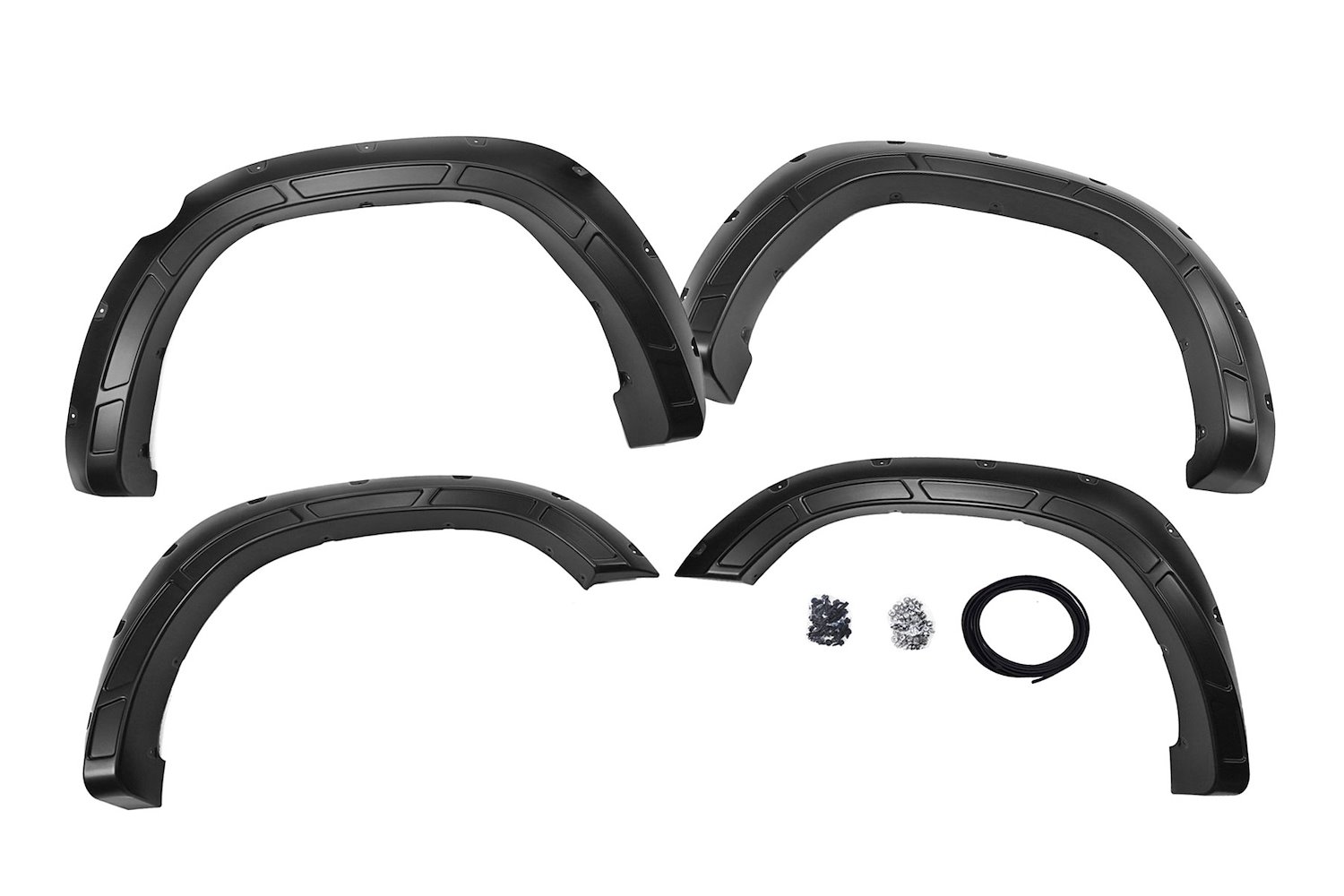 A-D10914-DX8 Pocket Fender Flares; Defender; Black;