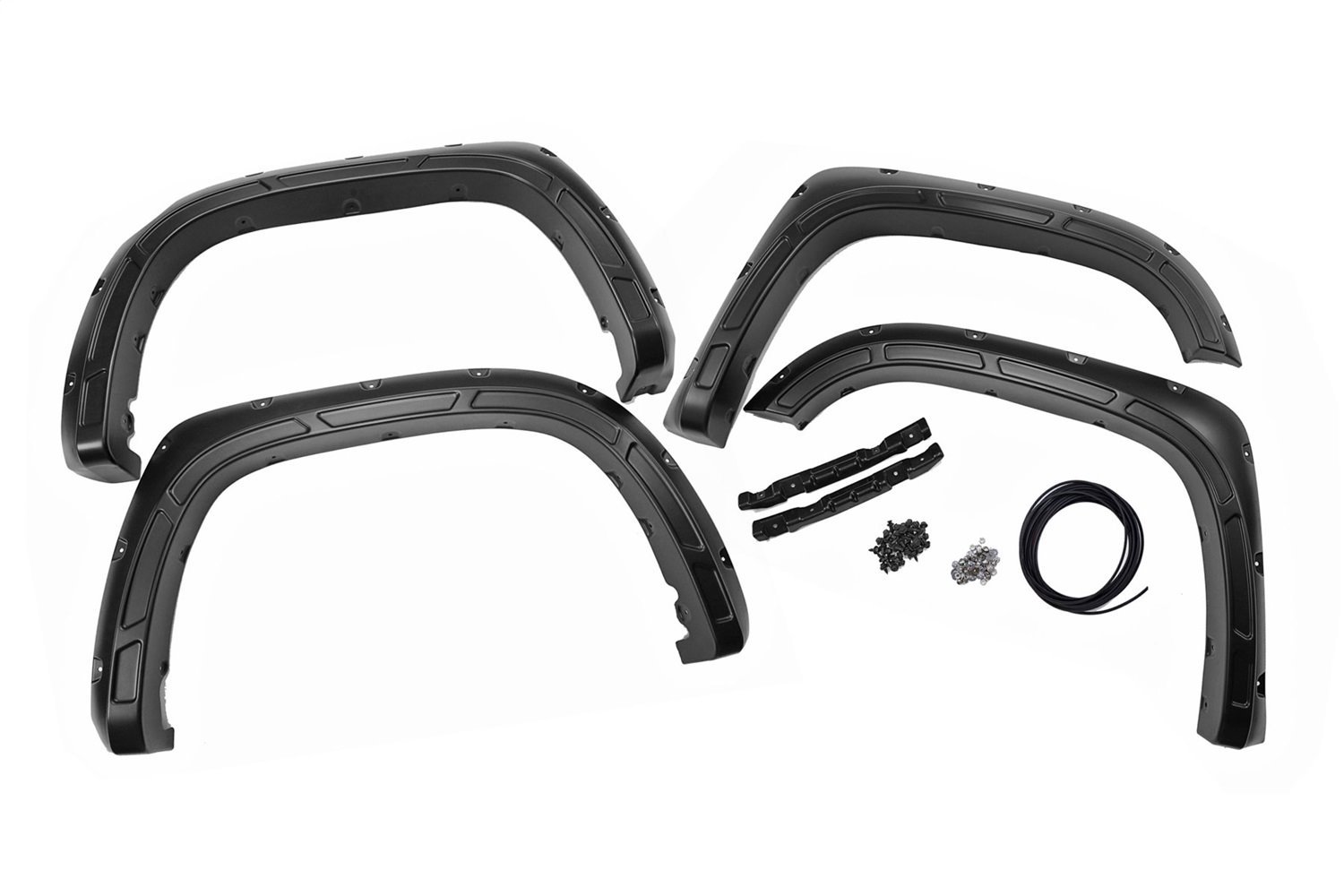 A-T11411-1G3 Pocket Fender Flares; Defender; Magnetic Grey; 2 in. Tire Coverage; 6 in. Flare Height;