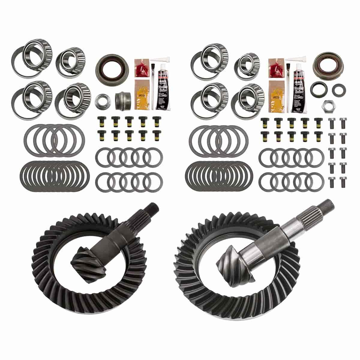 Complete Front and Rear Differential Ring & Pinion Kit 2007-2018 Jeep Wrangler JK Rubicon [Dana 44 JK, 5.13 Ratio]