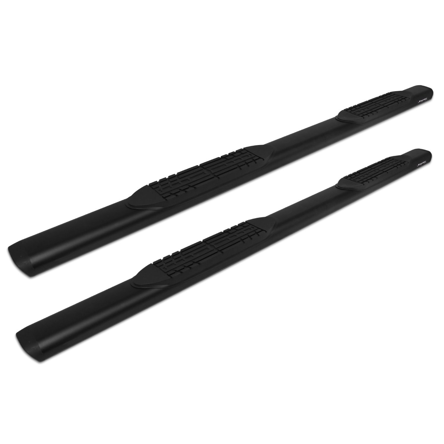 2004-0143BT Raptor Series 5 in Oval Style Slide Track Running Boards, Black Textured Aluminum, 07-21 Toyota Tundra CrewMax Cab