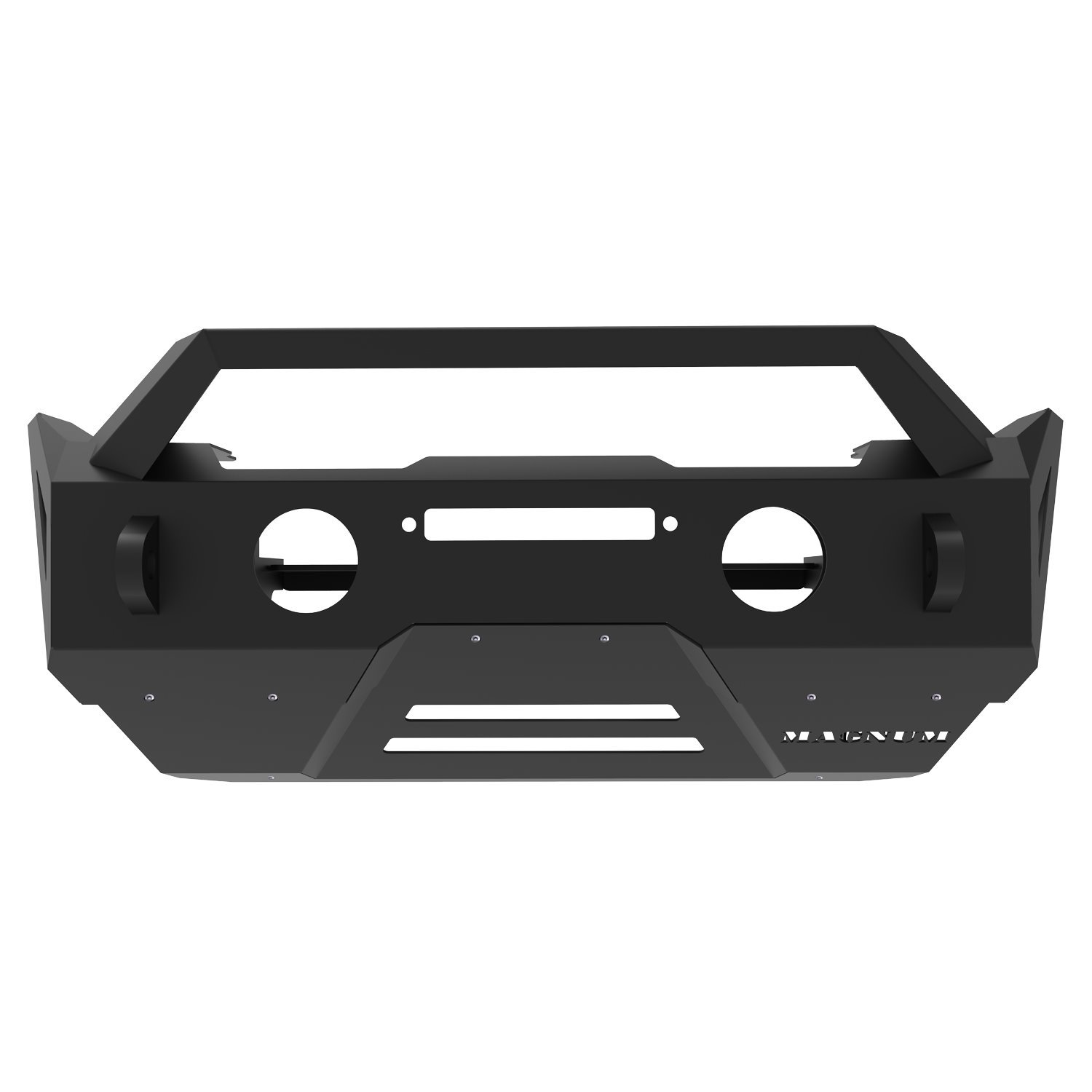 FBM36JPN-RT Magnum Front Full Width Winch Ready Bumpers, Black Steel, Fits Select Jeep Wrangler JL/JLU, Fits Select Gladiator