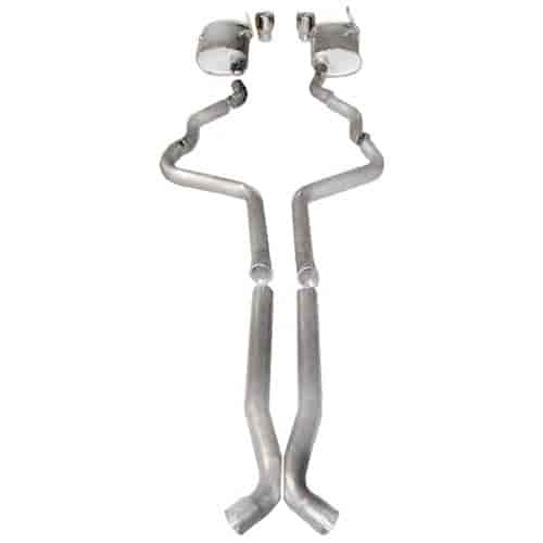 2005-2010 Mustang 4.0L V6 304 SS 2-1/2 dual exhaust system with X-pipe dual 5 x 9 S-tube turbo muffl