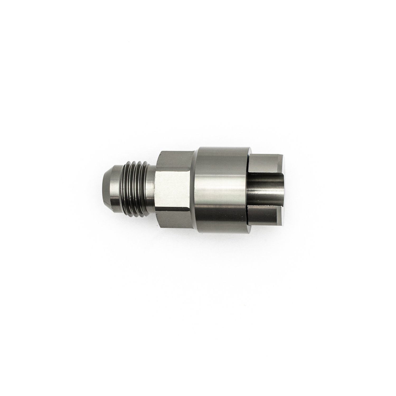 6020121 6AN Male Flare to 5/16 Inch Female EFI Quick Connect Adapter Anodized DW Titanium