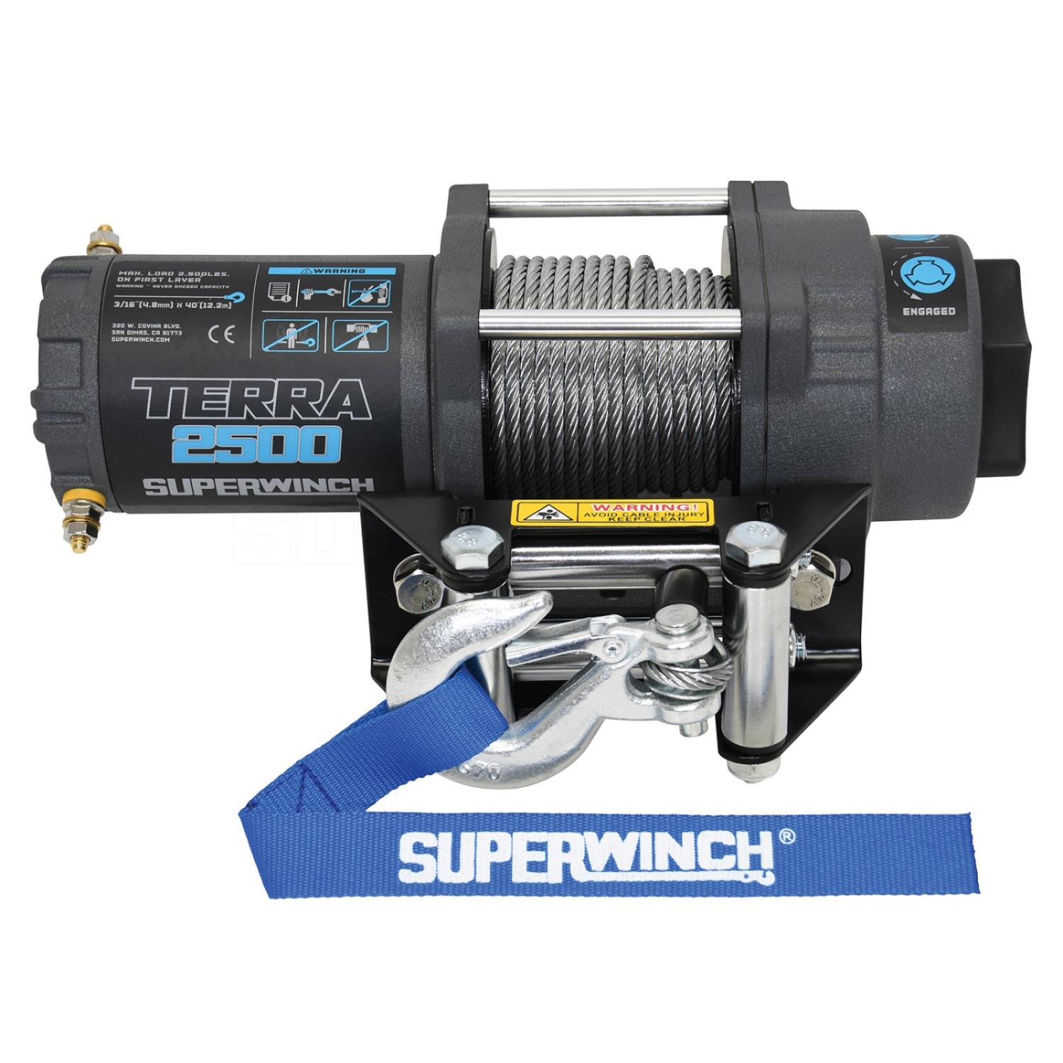 Terra 2500 Winch Rated Line Pull 2,500-lb. [Wire