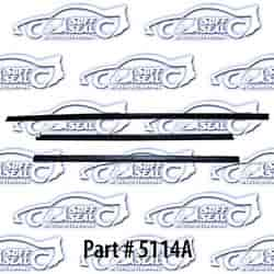 Window weatherstrip, original style with round bead 8 piece 64 Chevelle Hardtop