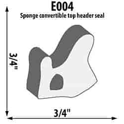 Header seal convertible top - Sponge Height: 3/4"