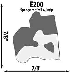 Roofrail Seal Extrusion Height: 7/8"