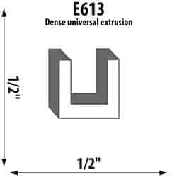 U-Channel Extrusion Height: 1/2"