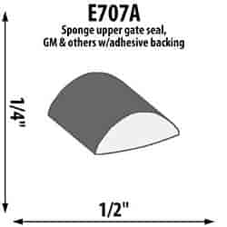 Self-Adhesive Upper Gate Extrusion Height: 1/4"