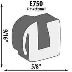 Glass Channel Extrusion Height: 9/16"