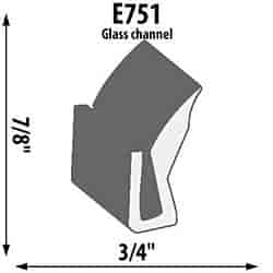 Glass Channel Extrusion Height: 7/8"