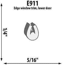 Window Extrusion Trim edge, lower door