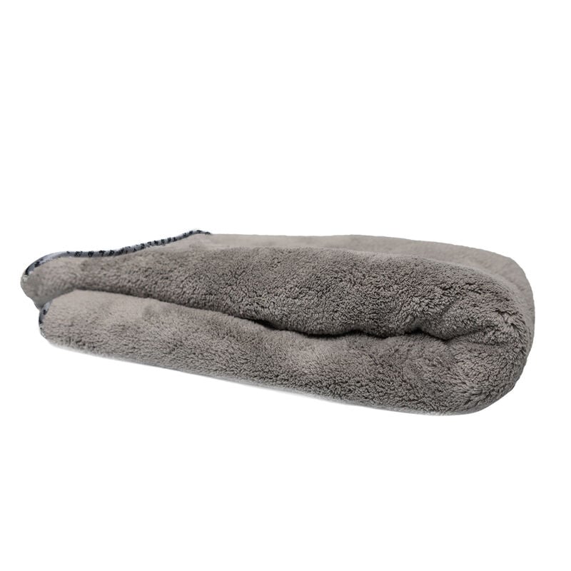 Chemical Guys MIC1995: Woolly Mammoth Microfiber Drying Towel, 36 in. x 25  in. x 1 in., Silk-Banded Trim, Lint Free, Machine Washable, Gray