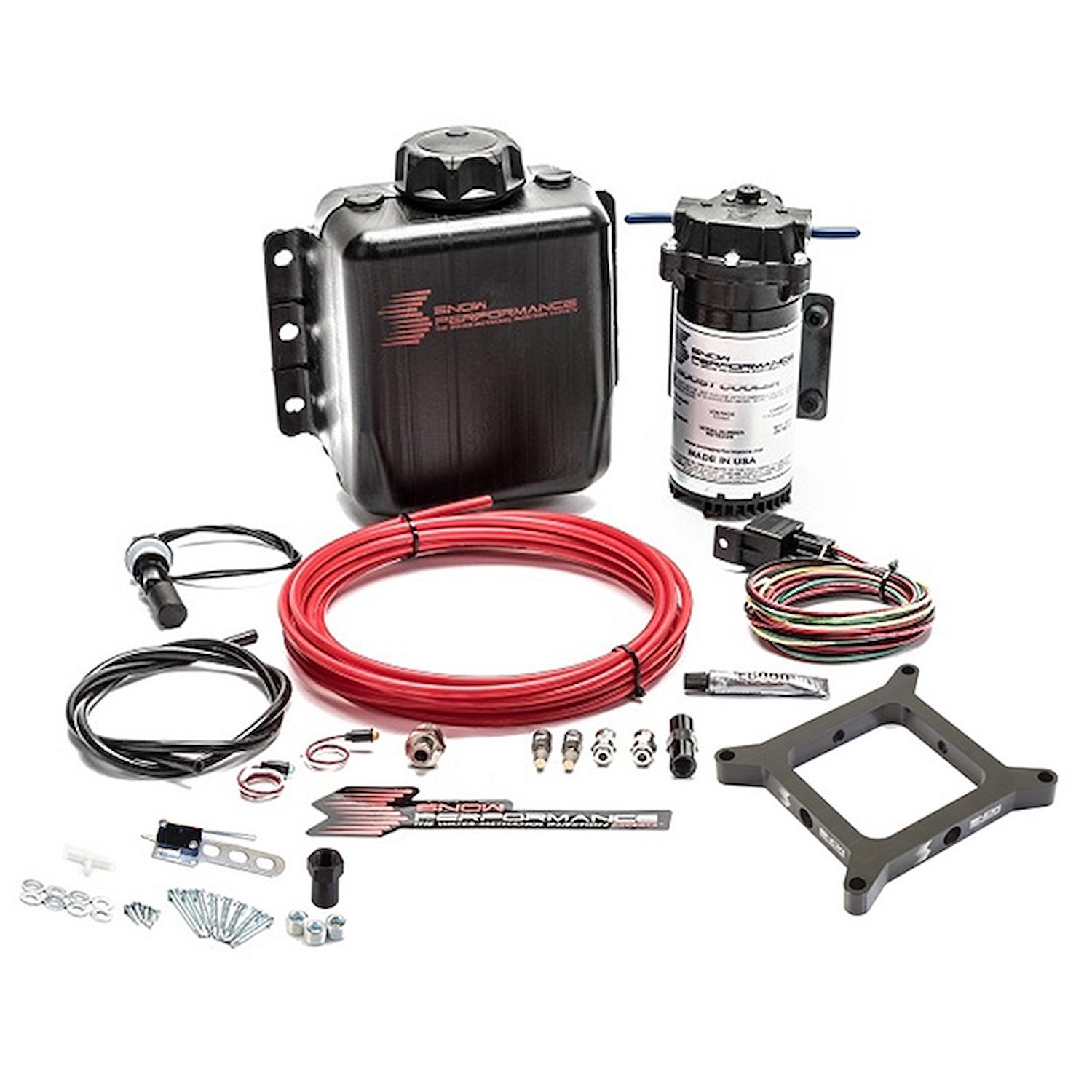 Snow Performance 15025: Stage 1 Water/Methanol Injection Kit Naturally- Aspirated V8 Engine |4150-style Carburetor| - JEGS