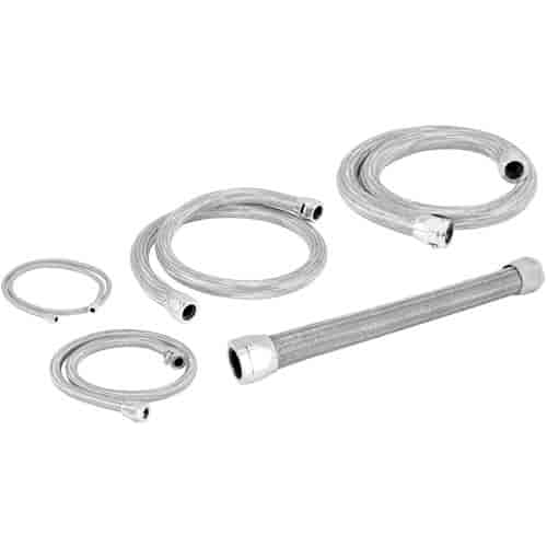 Magna-Pak Braided Hose Kit Chrome Fittings