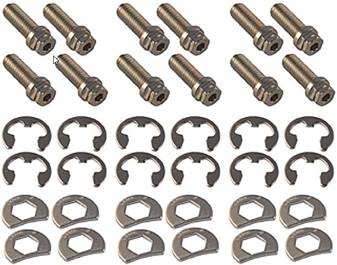 Locking Header Bolt Kit for Small Block Chevy [3/8 in.-16 x 1 in.]