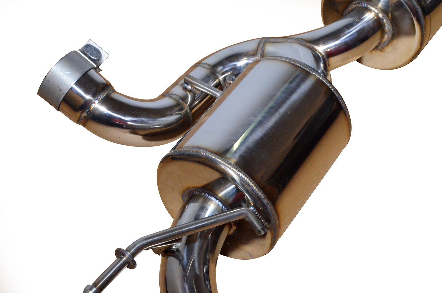 Polished Dual Exhaust System, 2007-2011 Jeep Wrangler V6-3.8L,