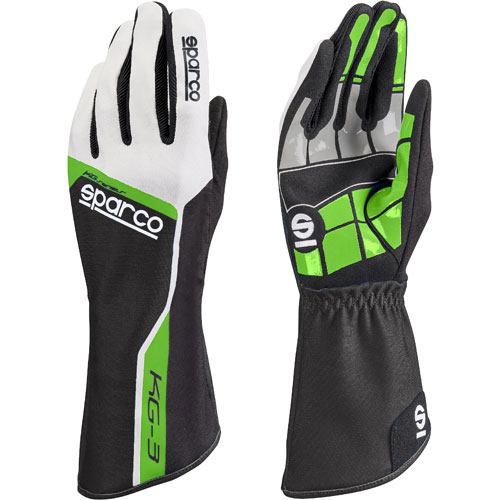 Track KG-3 Kart Gloves Black/Green