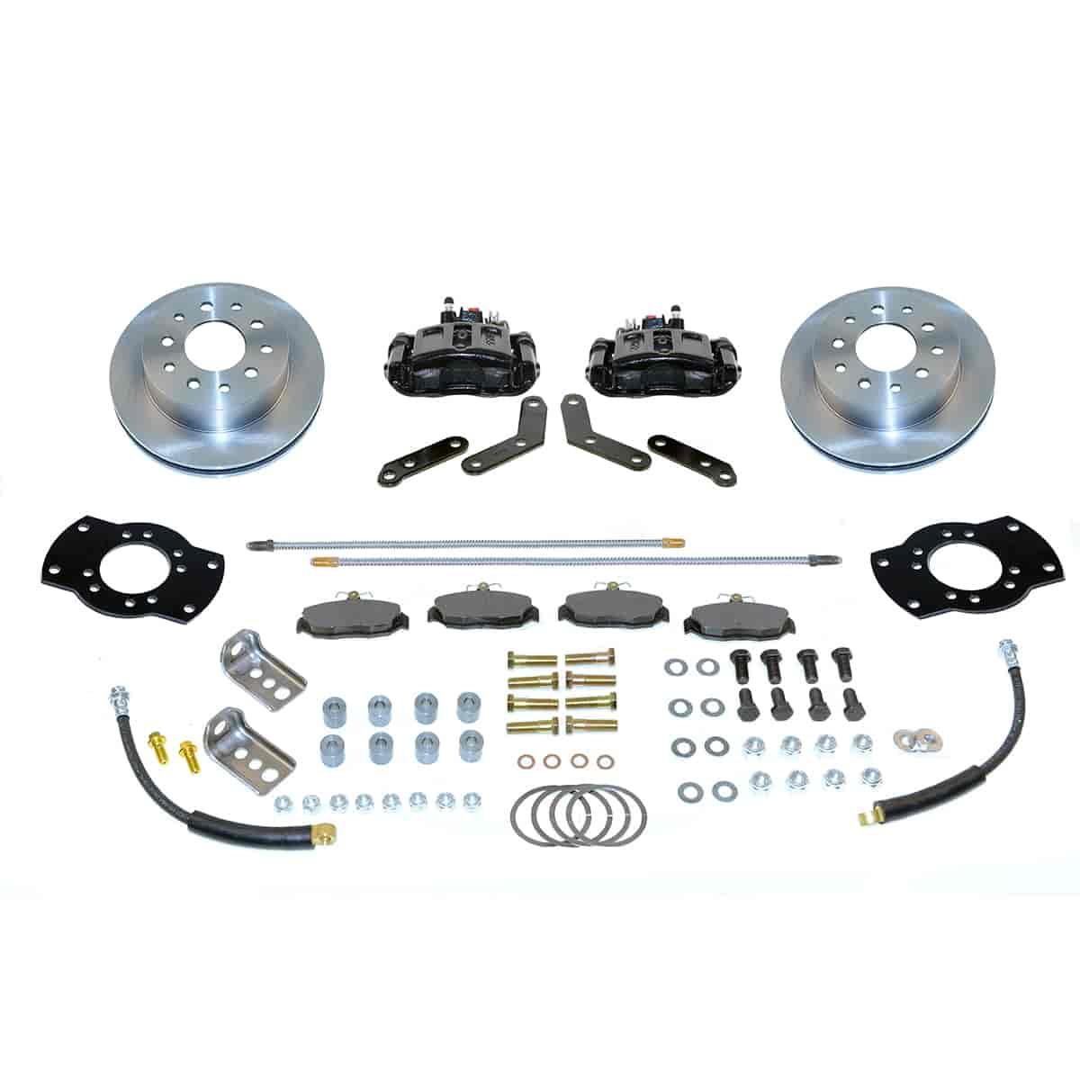 Single Piston Rear Disc Brake Conversion Kit For GM 10- & 12-Bolt Staggered Shocks & C-clip Axles