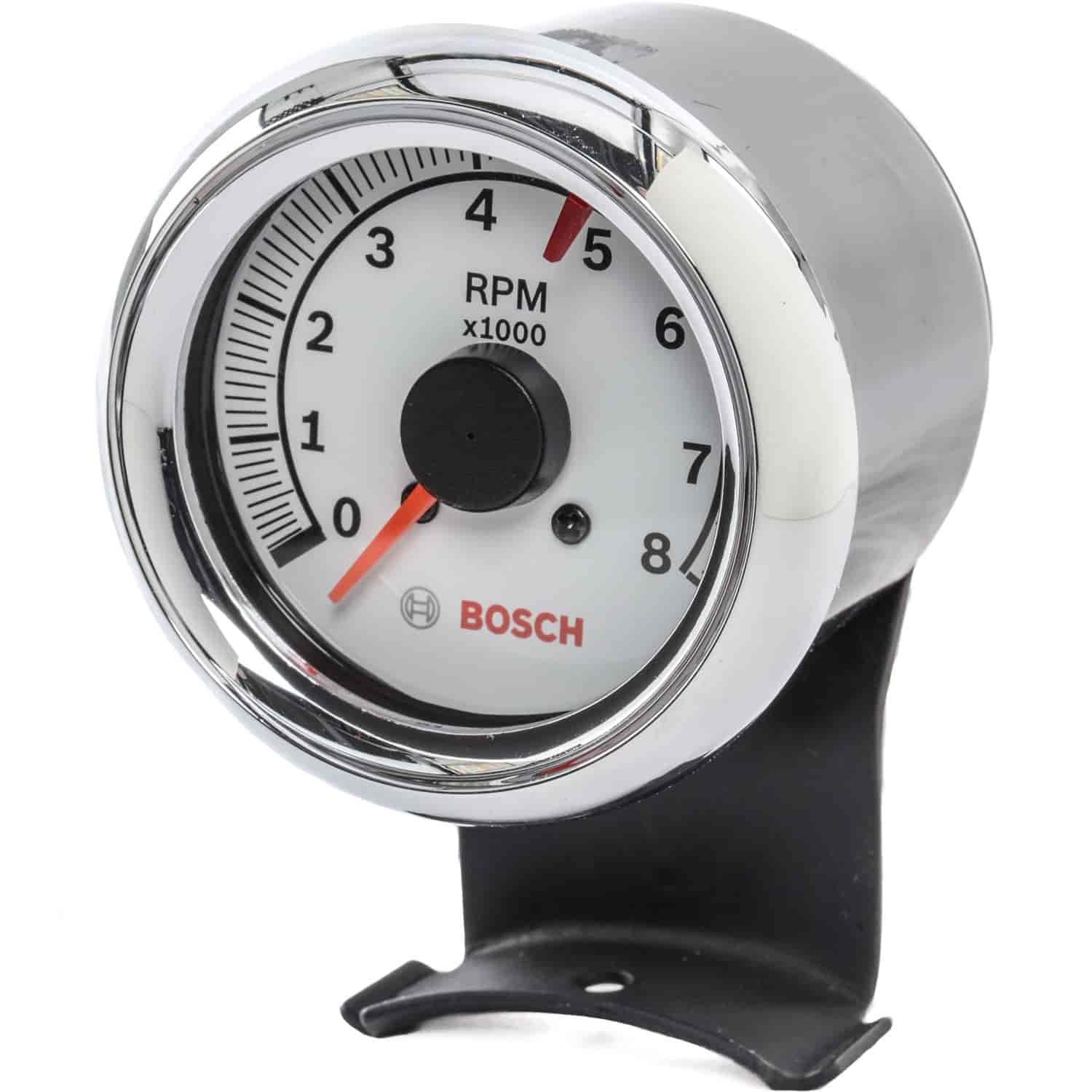 Mini Super Tach II 2-5/8" White Dial Face