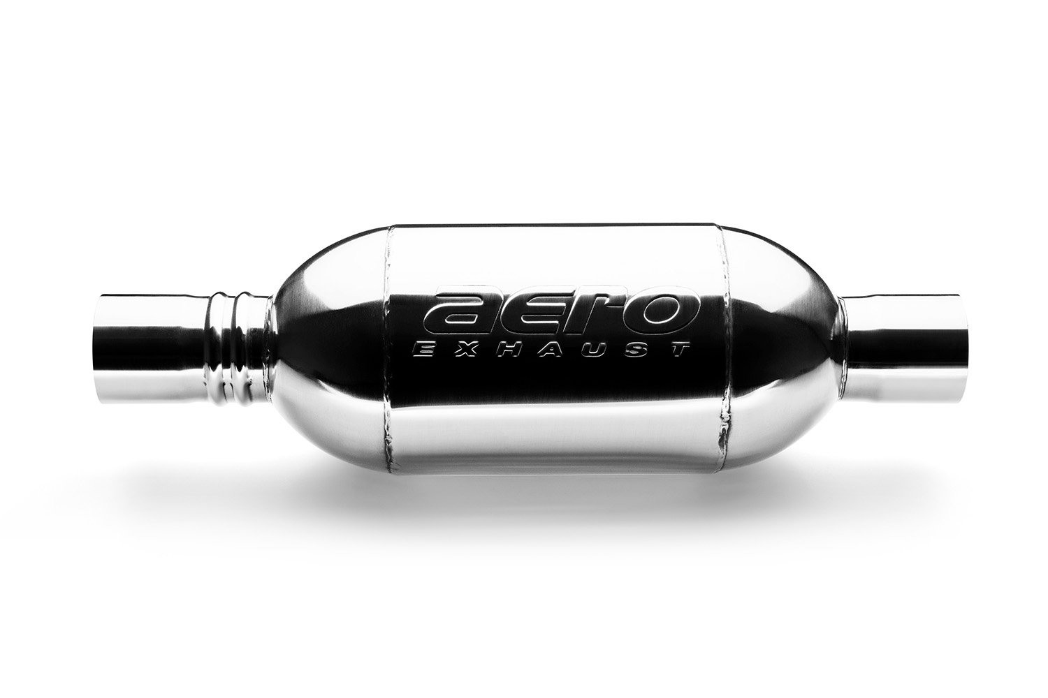 Turbine Performance Muffler, Inlet/Outlet: 2.500 in., Overall Length: 20 in. [Mirror Polished Finish]