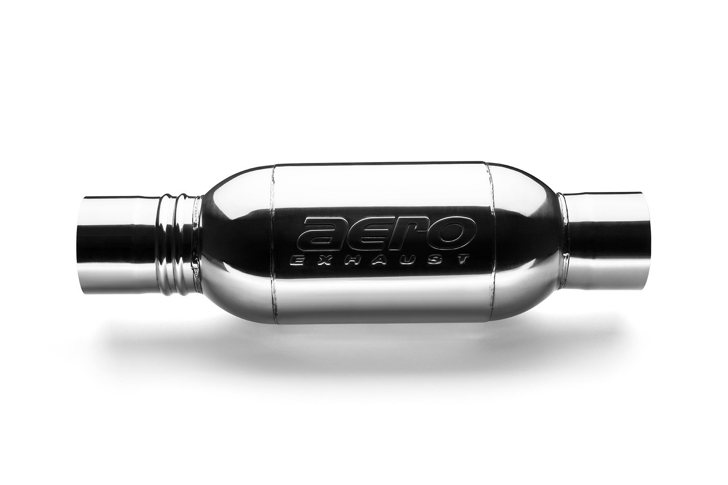 Turbine Performance Muffler, Inlet/Outlet: 3.500 in., Overall Length: 20 in. [Mirror Polished Finish]