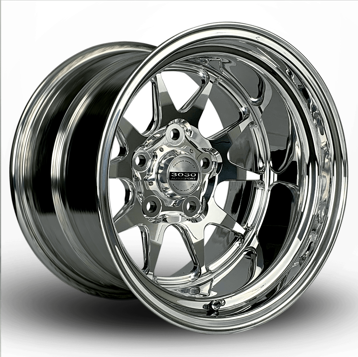 MACH-10 Non-Beadlock Wheel, Size: 15x9", Bolt Pattern: 5x4.5", Backspace: 4.500" [Polished]