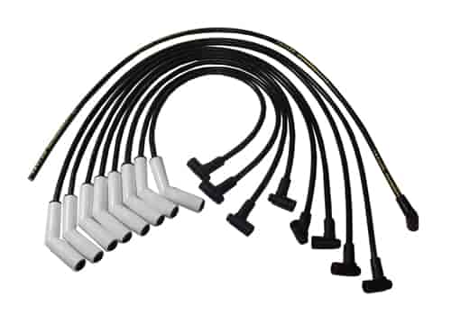 ThunderVolt 8.2 mm. Ignition Wire Set Ceramic Boot Race Fit Wire Set 135 deg. Black Chevy BB Over Valve Covers HEI