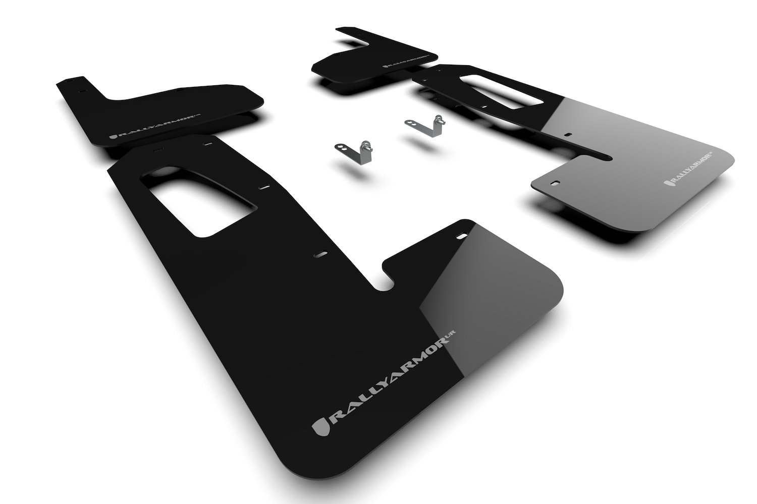 MF18URBLKDGR Mud Flap Kit for  2022 Rivian R1T - Dark Grey Logo