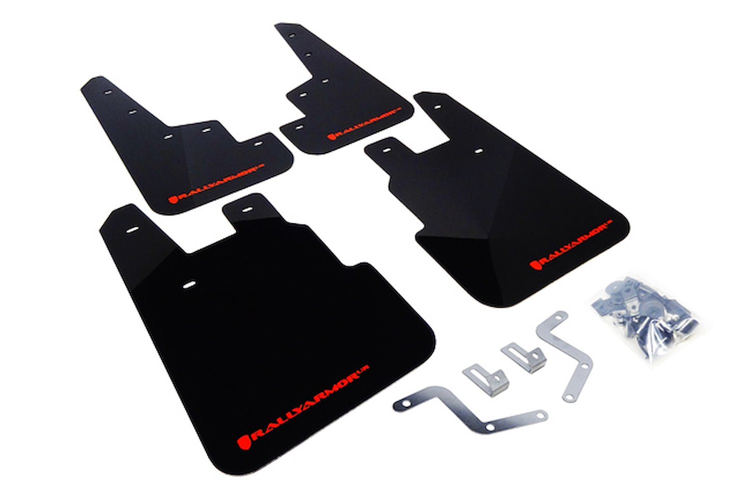 MF28URBLKRD Mud Flap Kit for 2014-2018 Subaru Forester - Red Logo