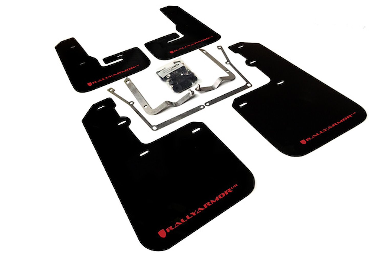 MF42URBLKRD Mud Flap Kit for 2015-2019 Volkswagen Jetta - Red Logo
