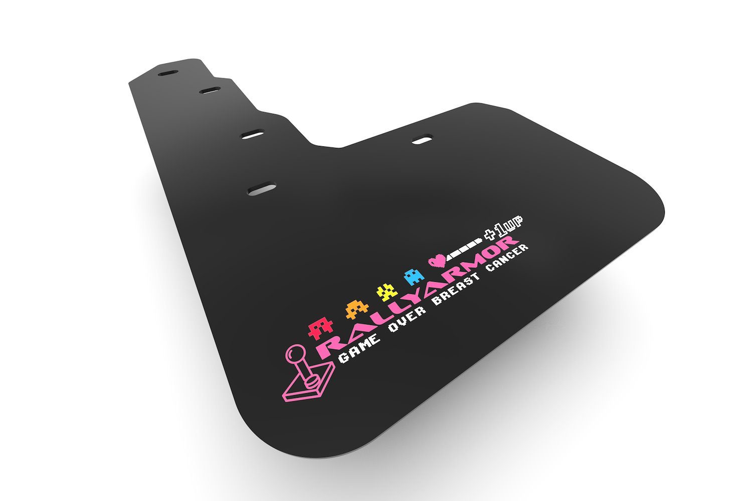 MF57-BCE22-BLK/PK Mud Flap Kit with BCE Logo for 2019-2022 Hyundai Veloster N - Breast Cancer Logo