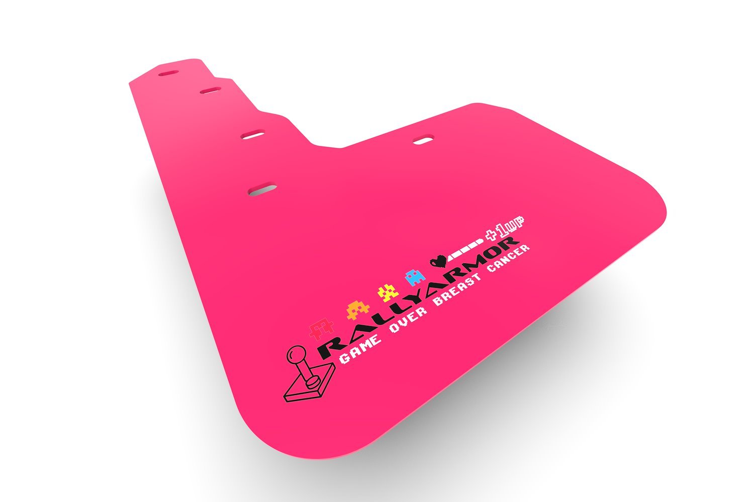 MF76-BCE22-PK/BLK Mud Flap Kit with BCE Logo fits  Select Subaru Forester/Wilderness - Pink Mud Flap/Breast Cancer Logo