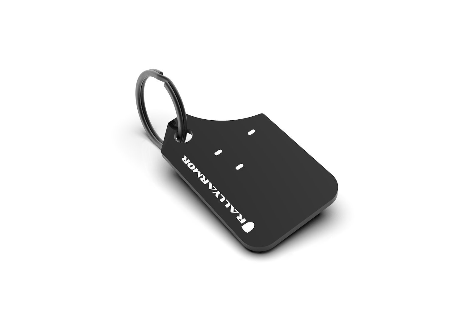 RAKEYCHAIN Mud Flap Keychain, Black with White Logo