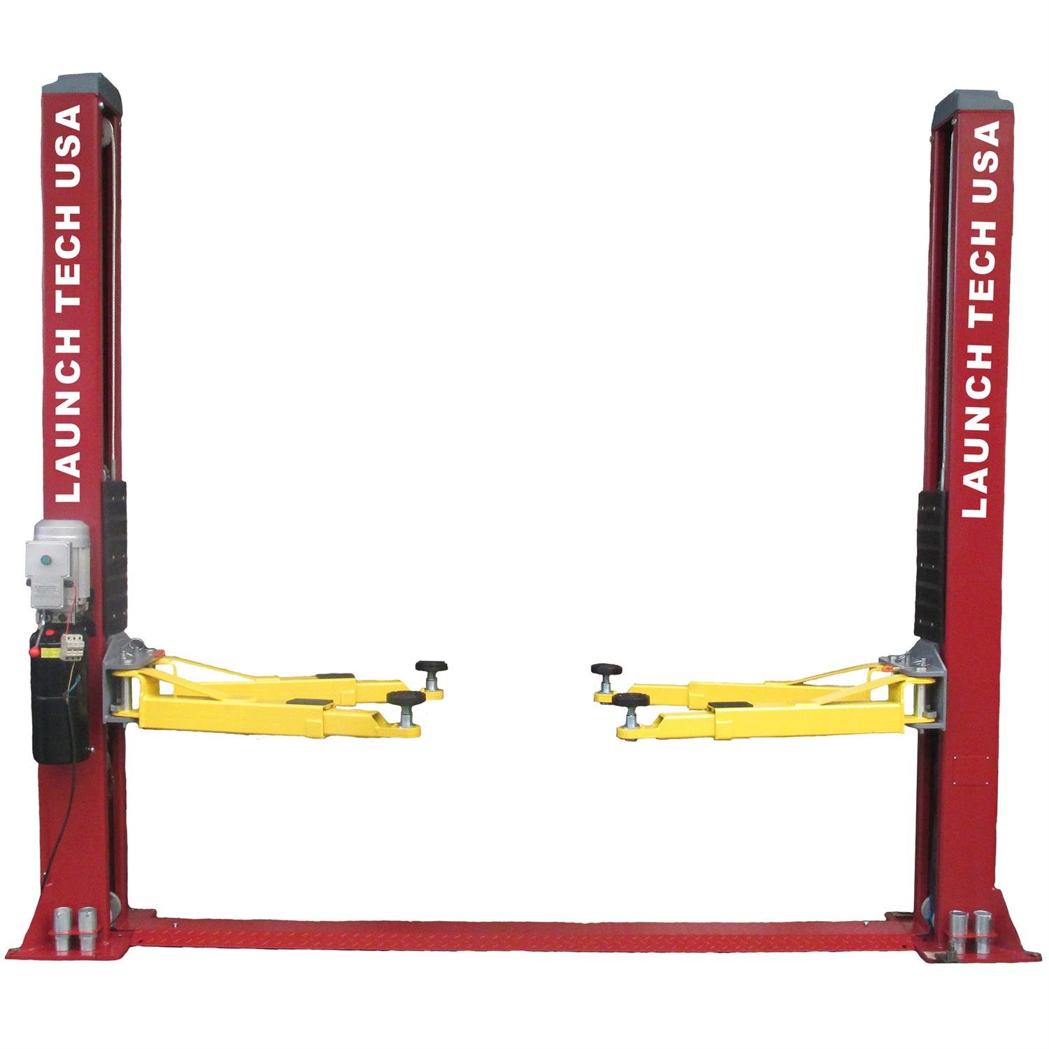 Launch 2-Post Symmetrical Automotive Lift with 9,000 lbs. Lifting Capacity with Open Top Design