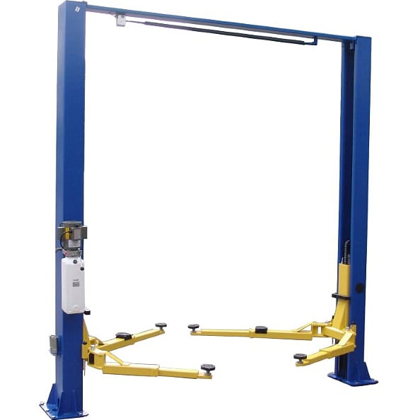 2-Post Asymmetrical Automotive Lift with 9,000 lbs. Lifting Capacity with Clear Floor