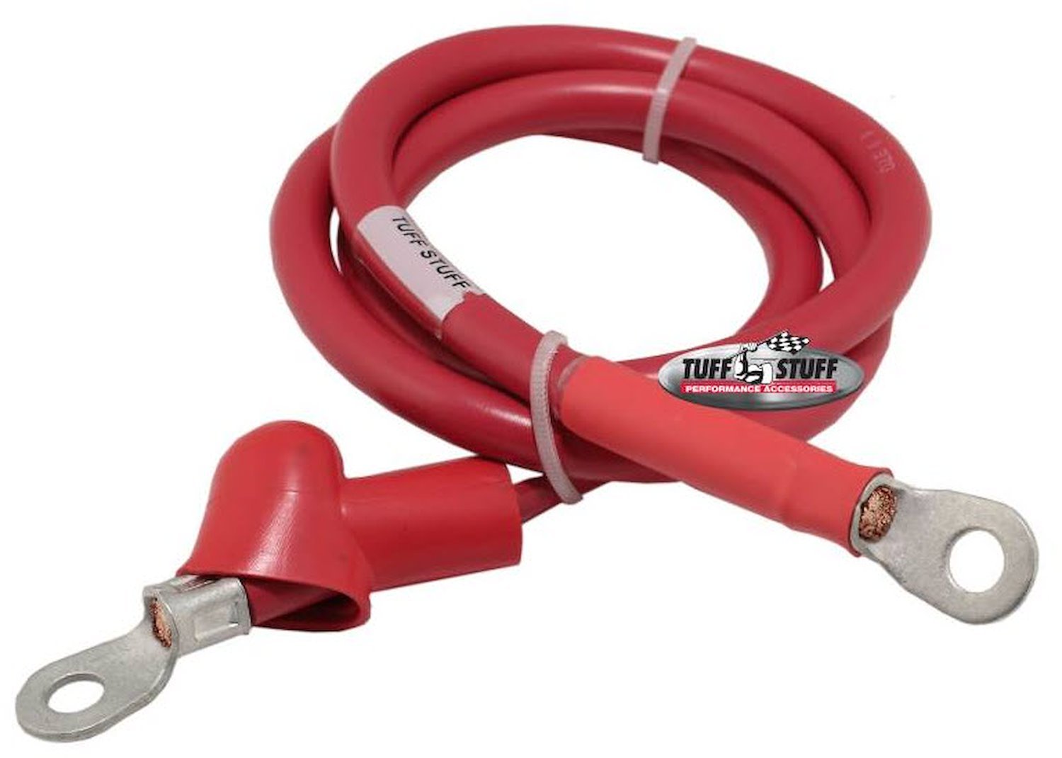 754436 Heavy-Duty Charge Wire w/Boot 4-Gauge Red [36 in. Long]