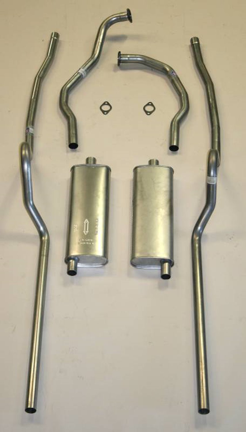 63006S-M 1955 Chevrolet Full-Size Hardtop 8-cyl All Dual Exhaust System, 304 Stainless Steel, Modified