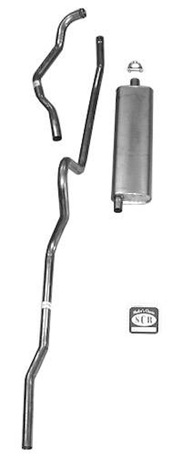 63009S-M 1956 Chevrolet Full-Size Hardtop 6-cyl Exhaust System, 304 Stainless Steel, Modified